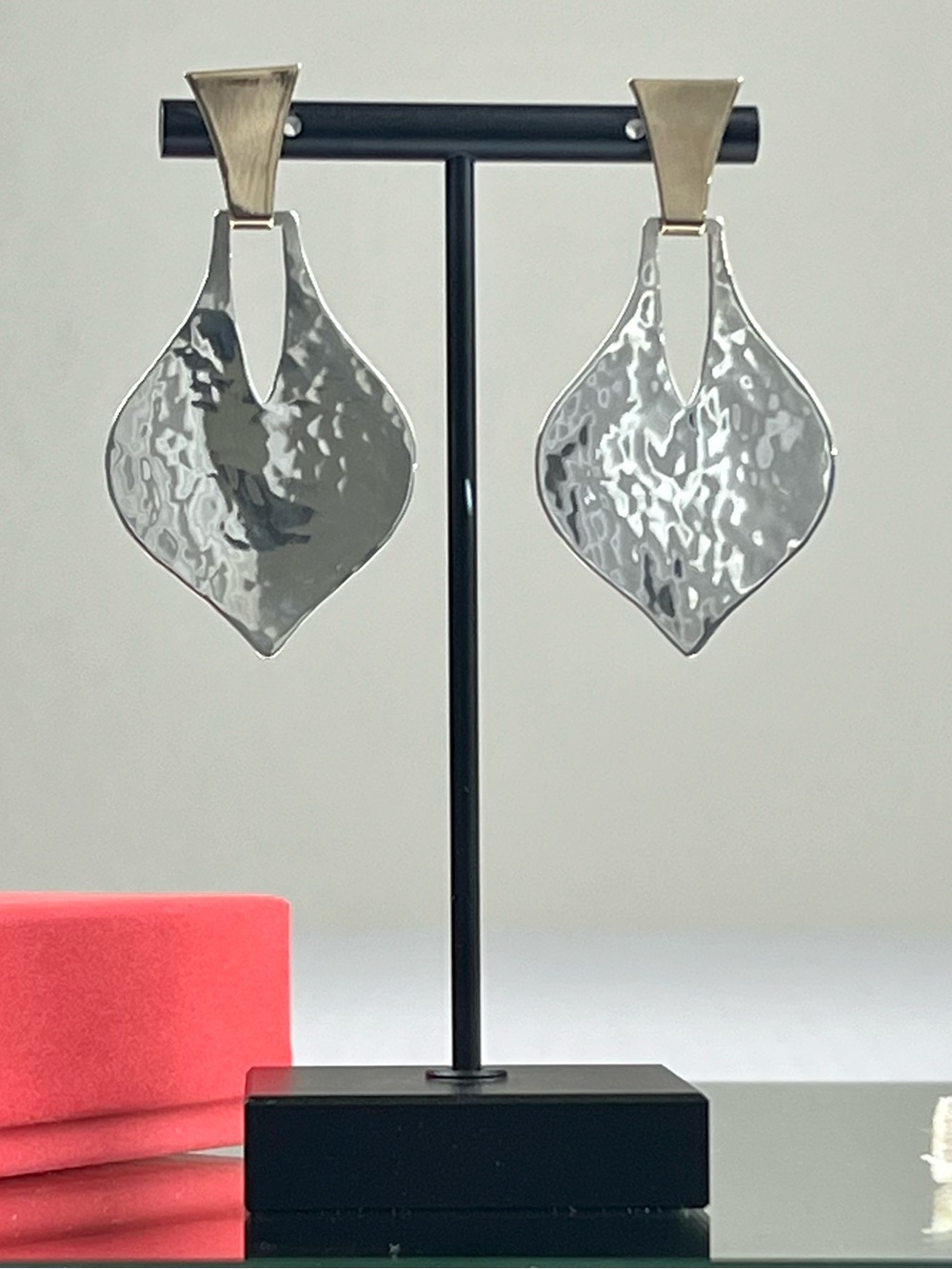 Retired James Avery Seville Hammered Sterling and 14K Bonded Dangle Earrings
